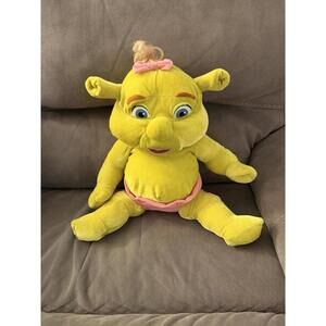 Shrek Plush Baby Ogre Felicia Pink Nappy 15” DreamWorks Plush NWT 2006